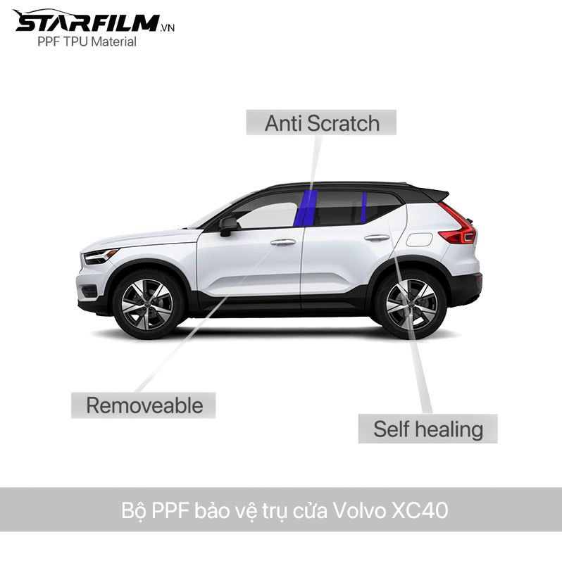 Volvo XC 40 PPF bảo vệ chống xước trụ bóng STARFILM (PREMIUM)